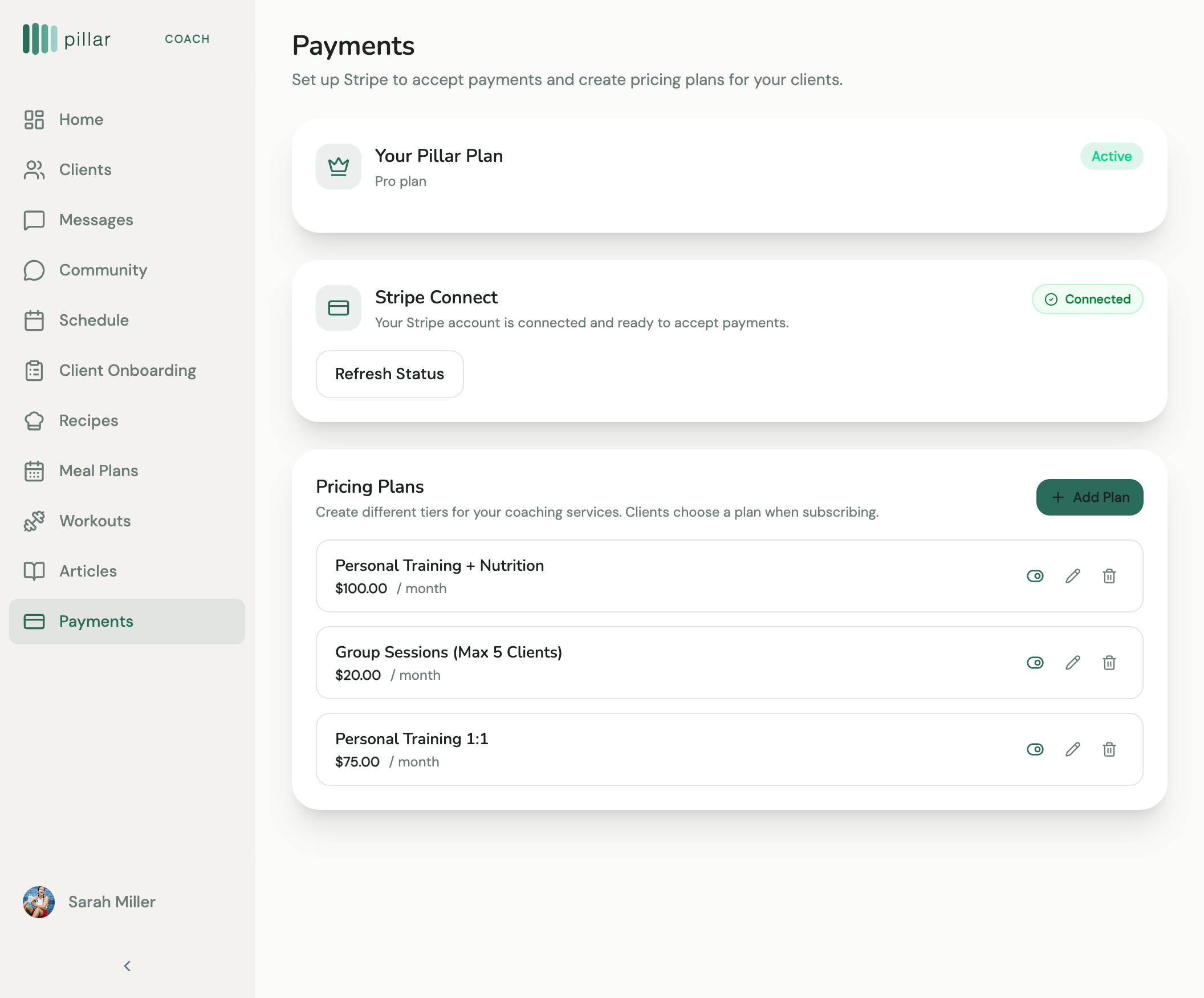 Payment collection via Stripe