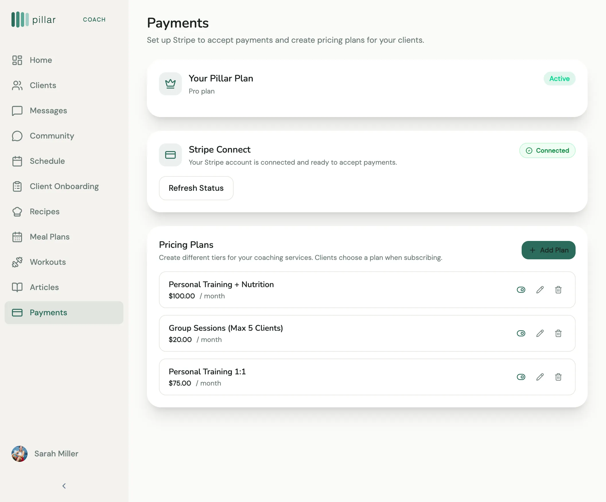 Payment collection via Stripe